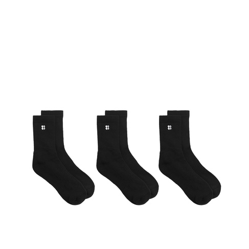  Sweaty Betty Essentials Mini Crew Socks 3 P Kadın Siyah Çorap
