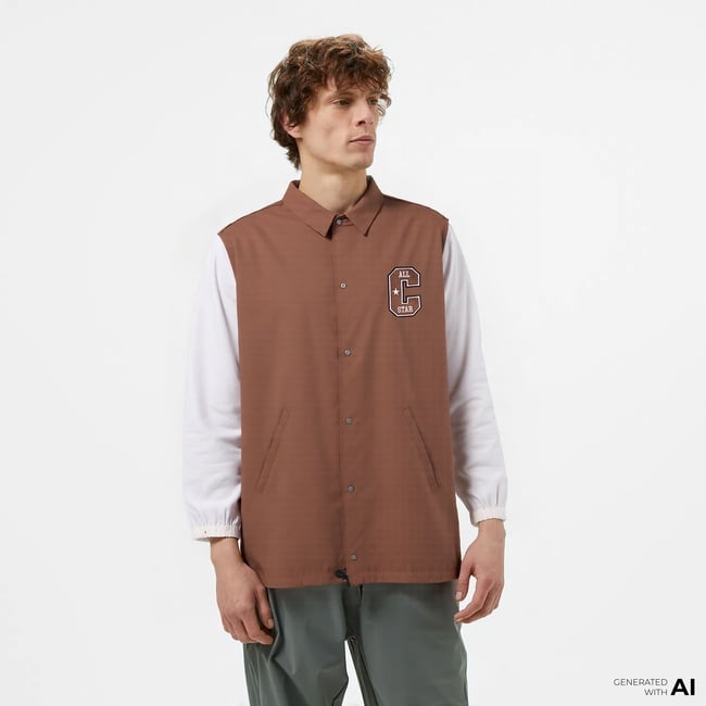  Converse Erkek Renk Bloklu Kahverengi Yağmurluk