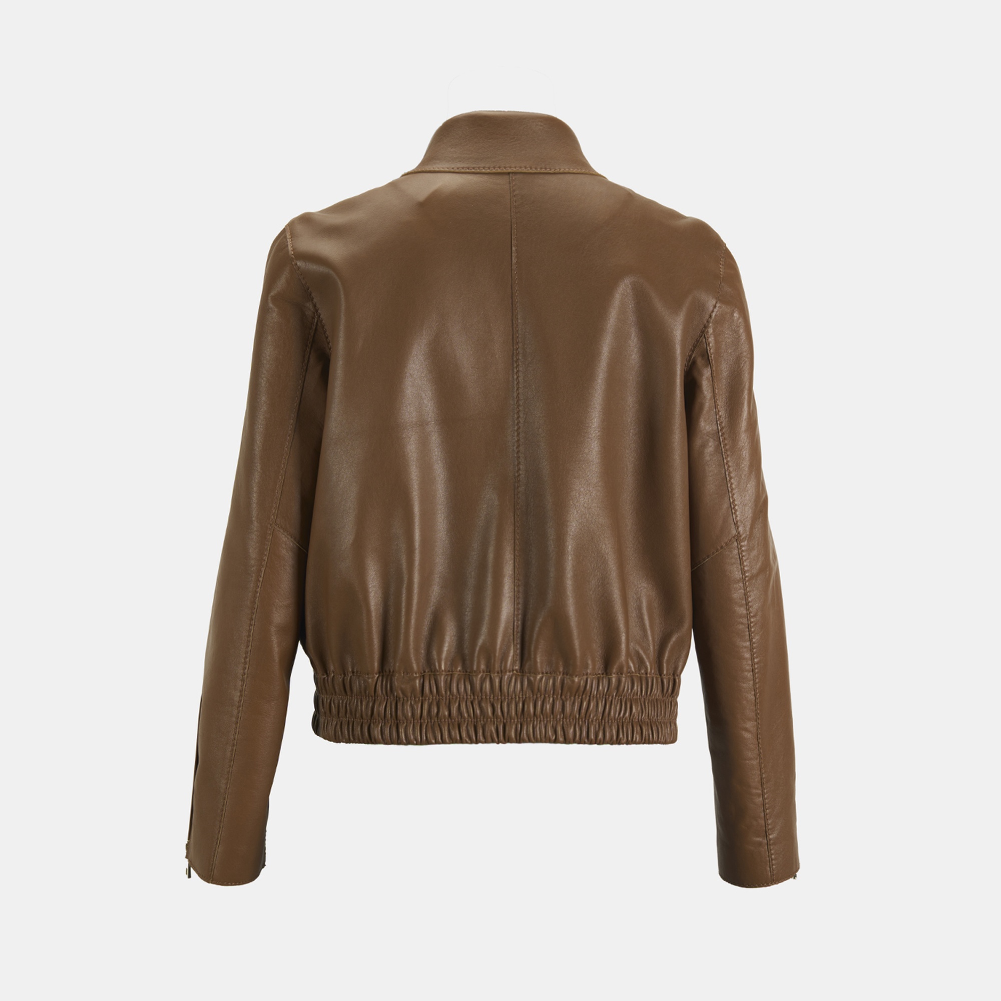 Limited Edition Kadın Taba Fermuarlı Bomber Mont