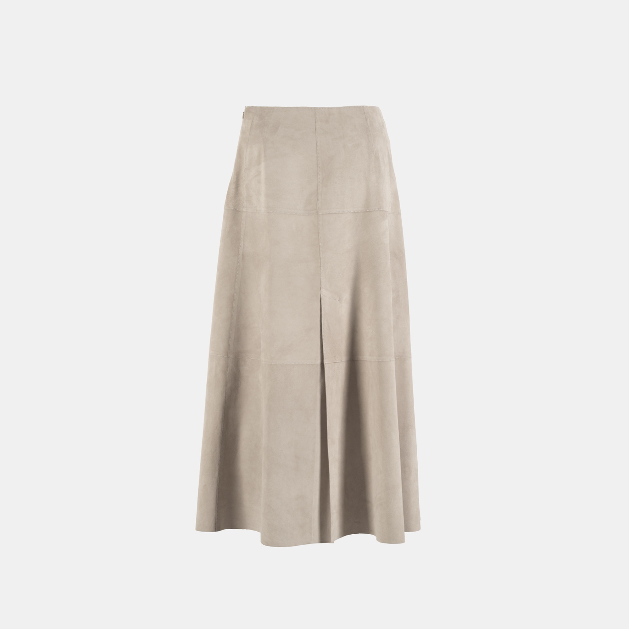 Limited Edition Kadın Pudra Uzun Süet Etek