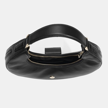  Kadın Siyah Deri Omuz Çantası