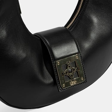  Kadın Siyah Deri Omuz Çantası