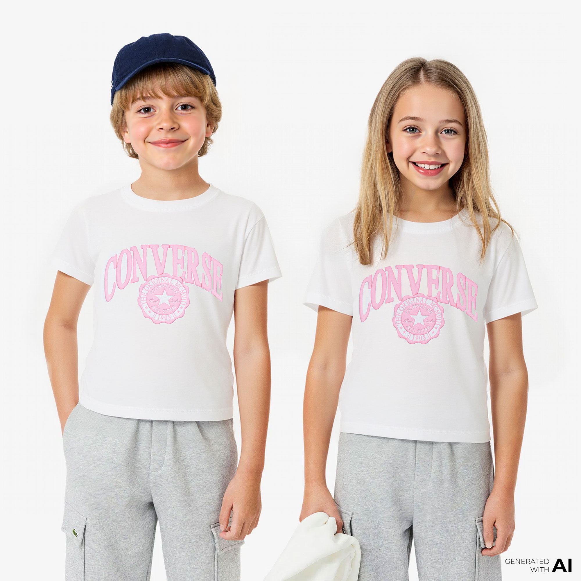  Converse Çocuk Beyaz T-Shirt