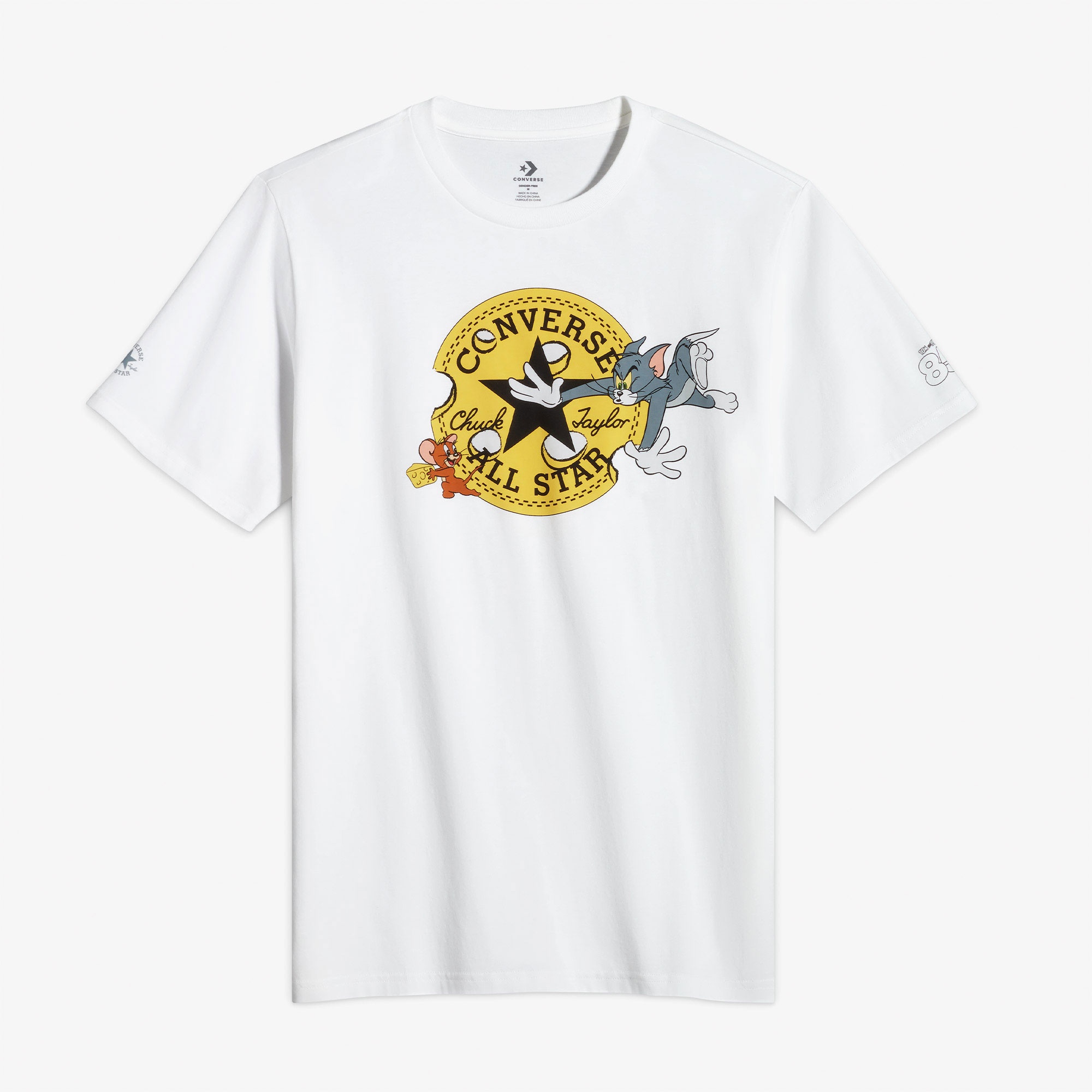Converse X Tom & Jerry Unisex Beyaz T-Shirt