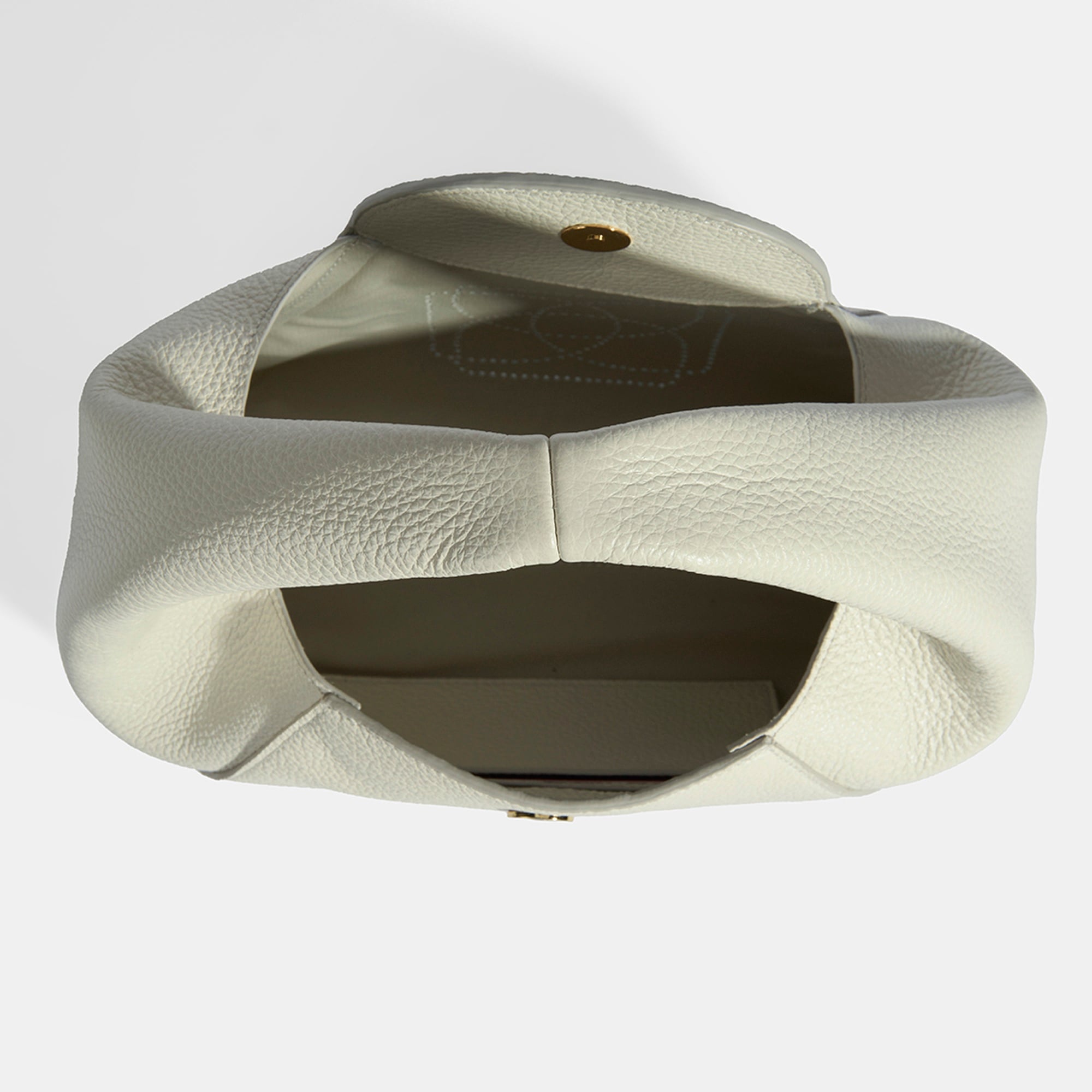 Kadın Beyaz Logo Baskılı Deri Omuz Çantası