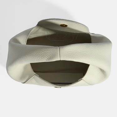  Kadın Beyaz Logo Baskılı Deri Omuz Çantası