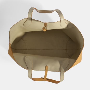  Kadın Turuncu / Bej Çift Taraflı Deri Omuz Çantası