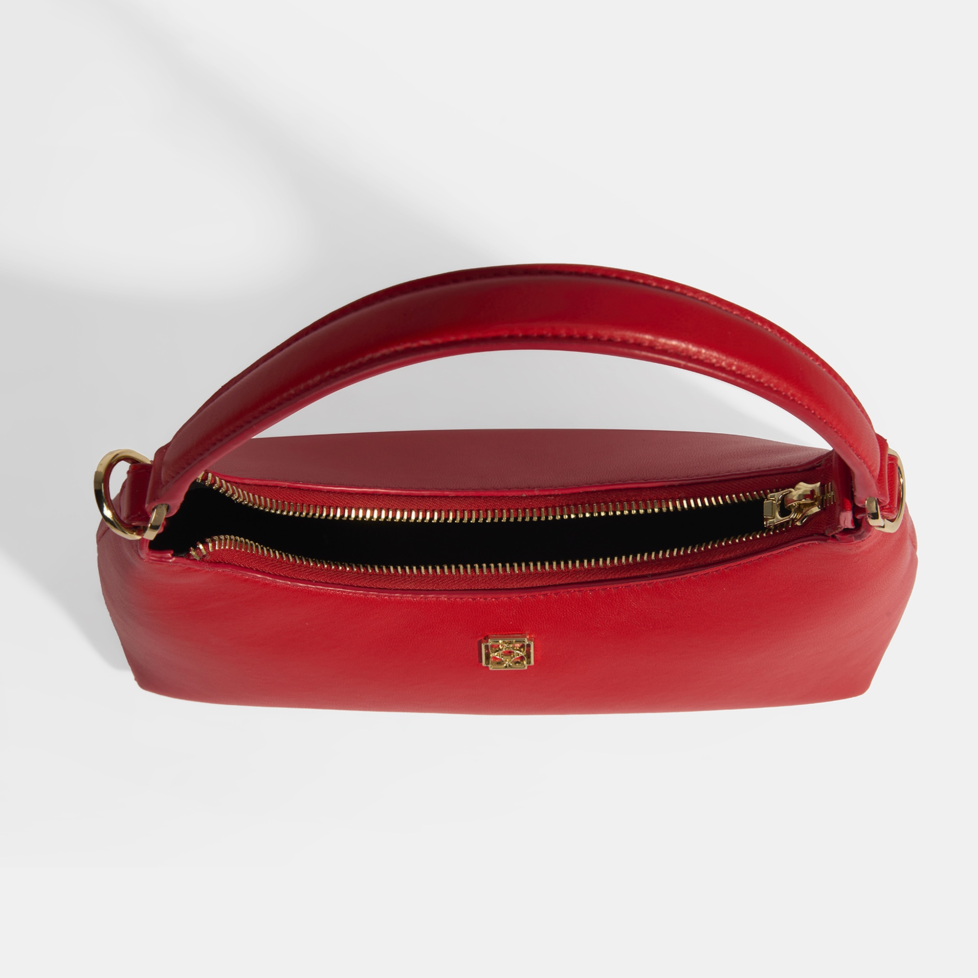 Kadın Kırmızı Omuz Askılı Mini Deri El Çantası