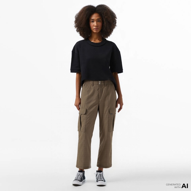  Vans 6Oz Canvas Sidewalk Kadın Kahverengi Pantolon