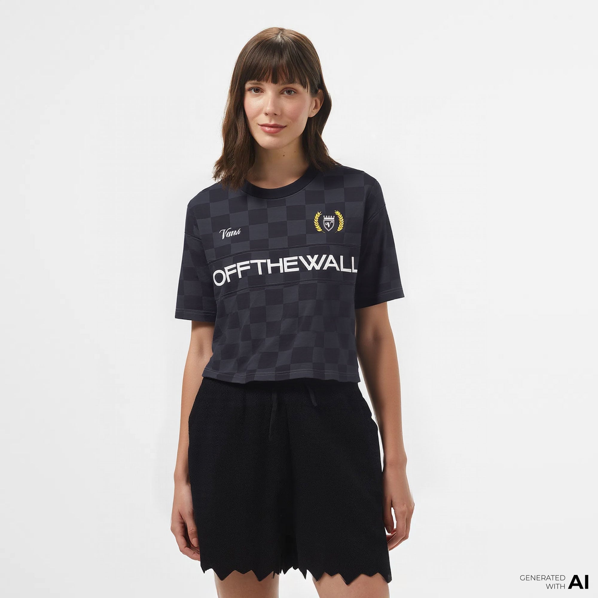  Vans Stevies Sports Kadın Siyah T-Shirt