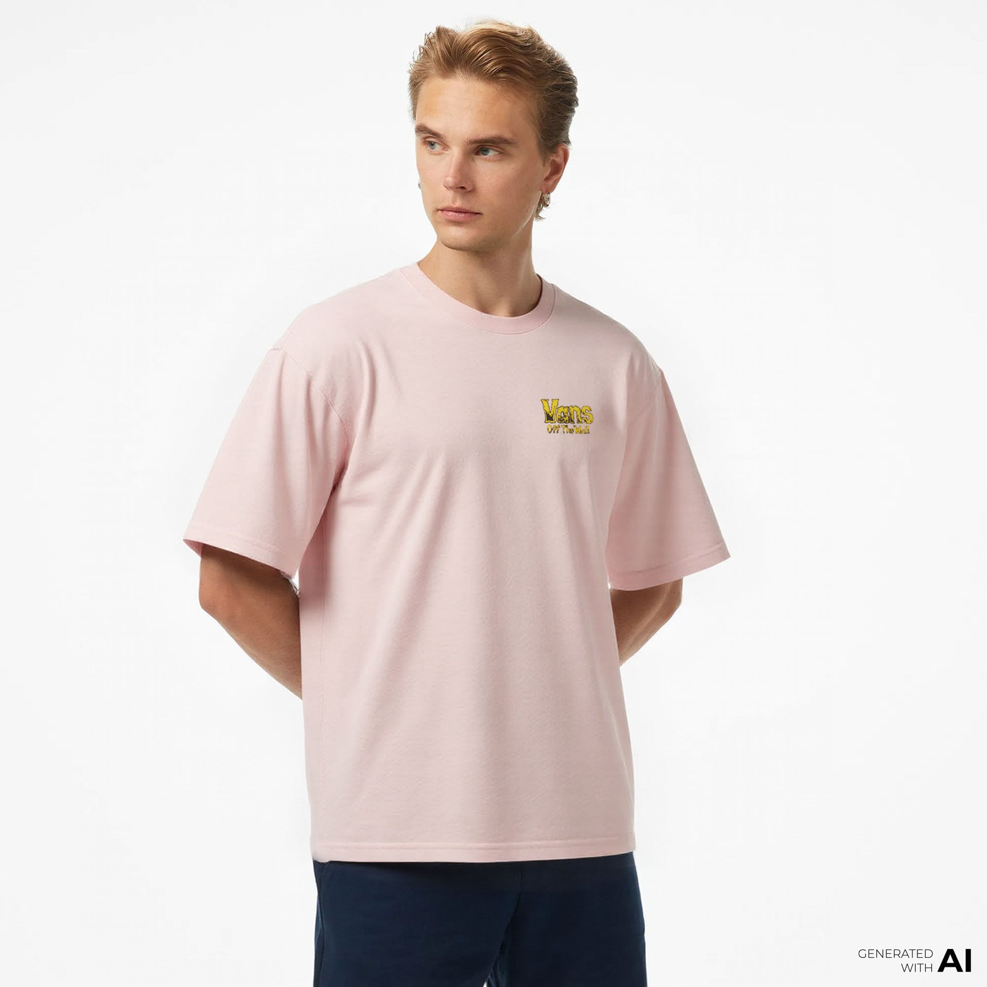  Vans Legacy Loose Fit Erkek Pembe T-Shirt