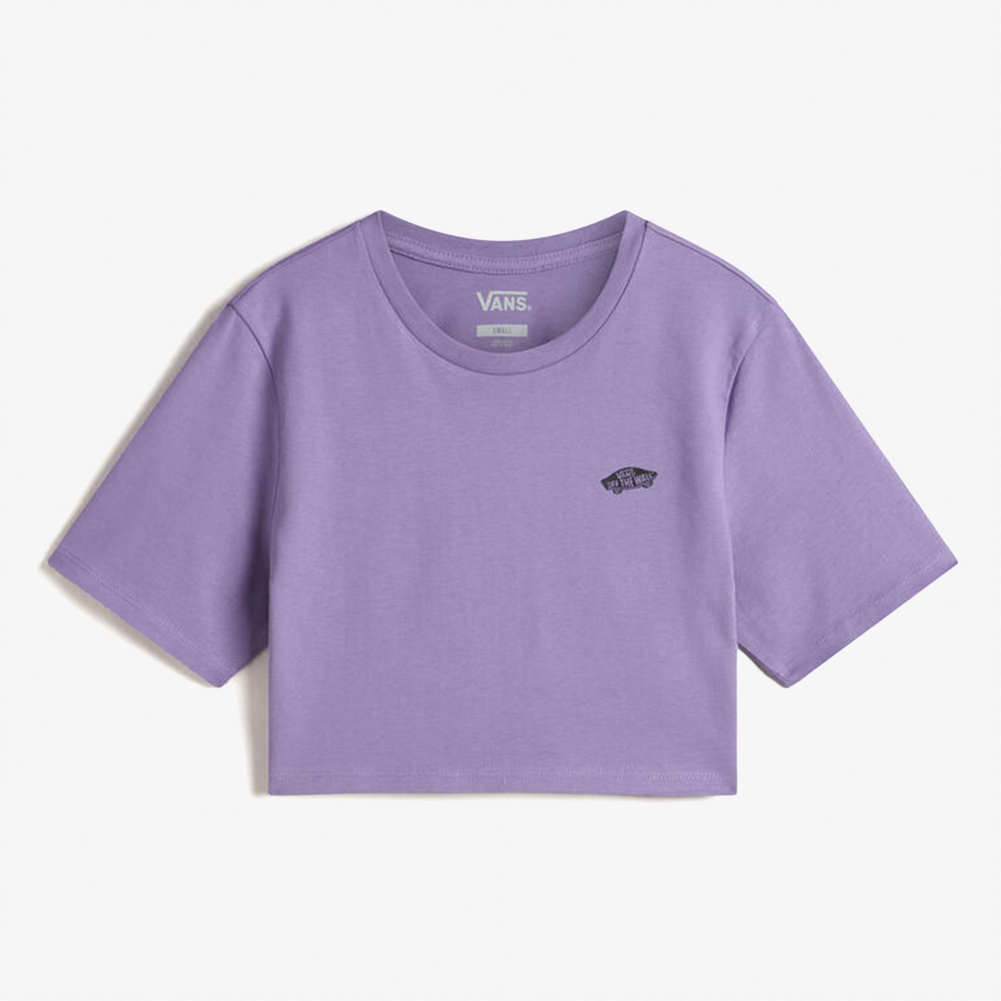 Vans W Style 76 ii Crew Crop Ss Kadın Mor T-Shirt