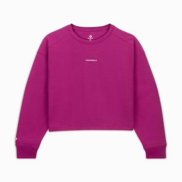  Converse Kadın Baskılı Mor Sweatshirt