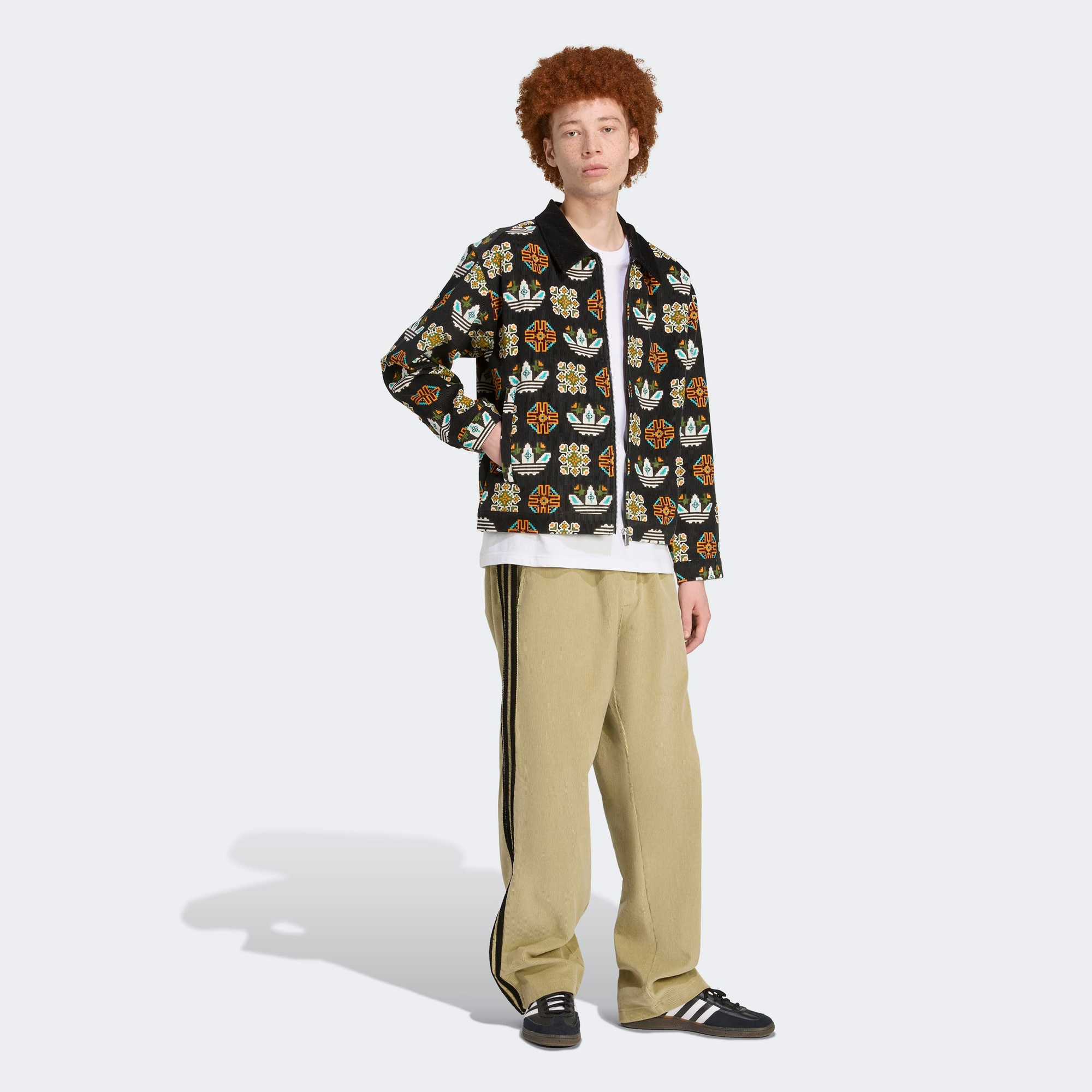 adidas Monogram Allover Print Erkek Siyah Renkli Ceket