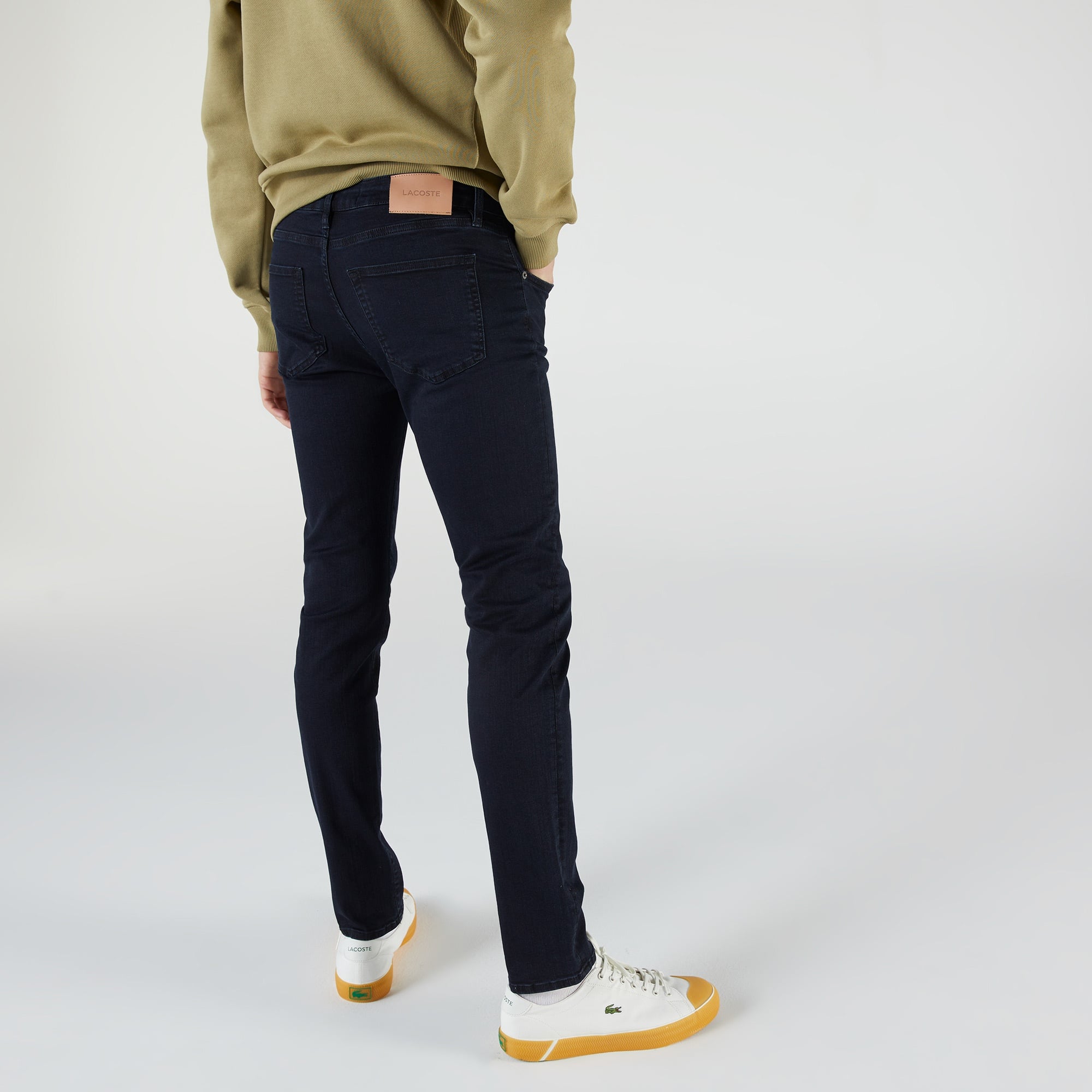 Lacoste Erkek Slim Fit Mavi Jean Pantolon