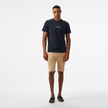  Fred Perry Embroidered Erkek Lacivert T-Shirt