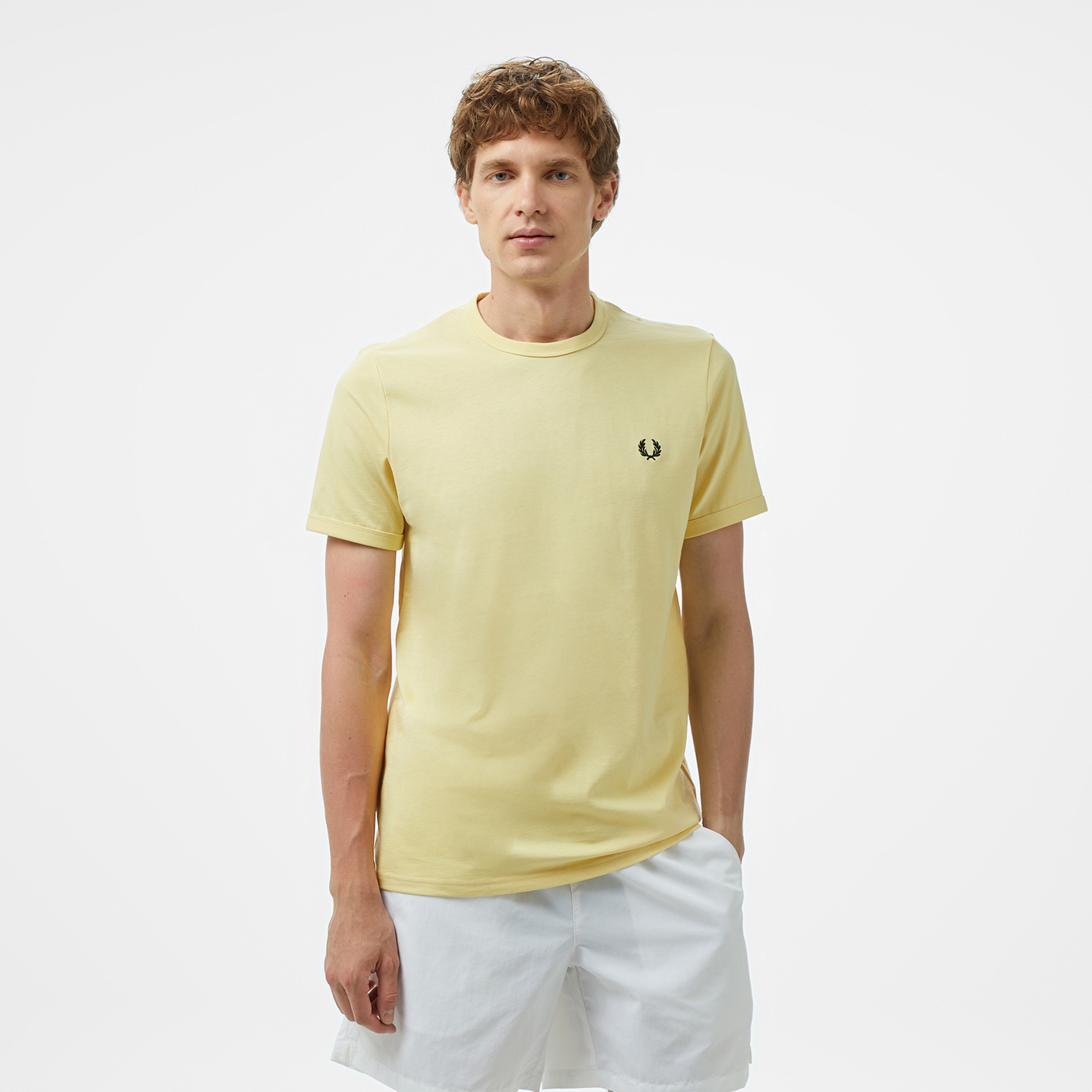 Fred Perry Ringer Erkek Sarı T-Shirt
