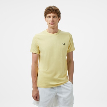  Fred Perry Ringer Erkek Sarı T-Shirt