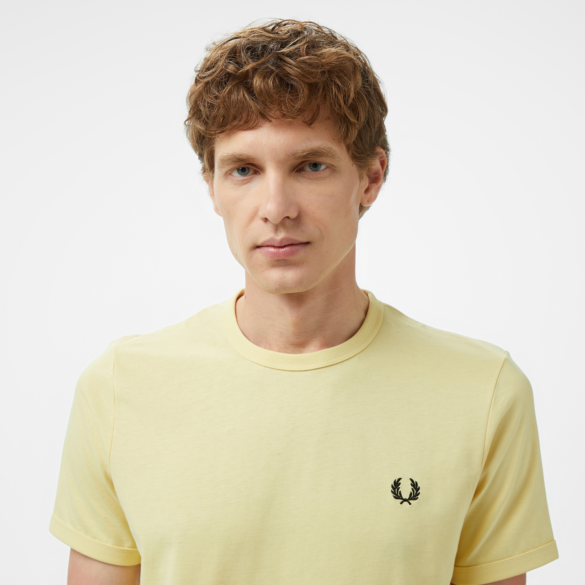 Fred Perry Ringer Erkek Sarı T-Shirt