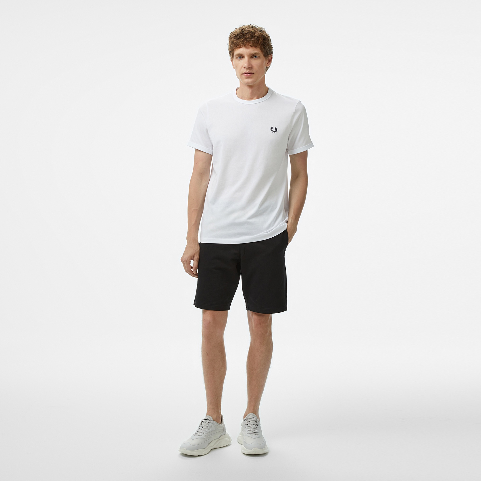 Fred Perry Ringer Erkek Beyaz T-Shirt