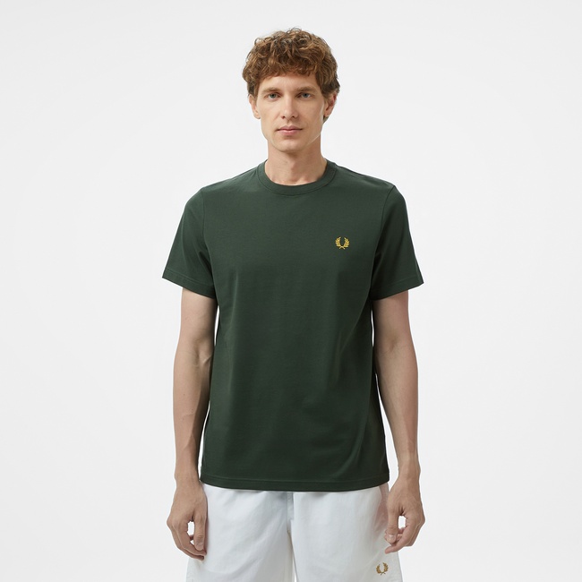  Fred Perry Crew Neck Erkek Yeşil T-Shirt