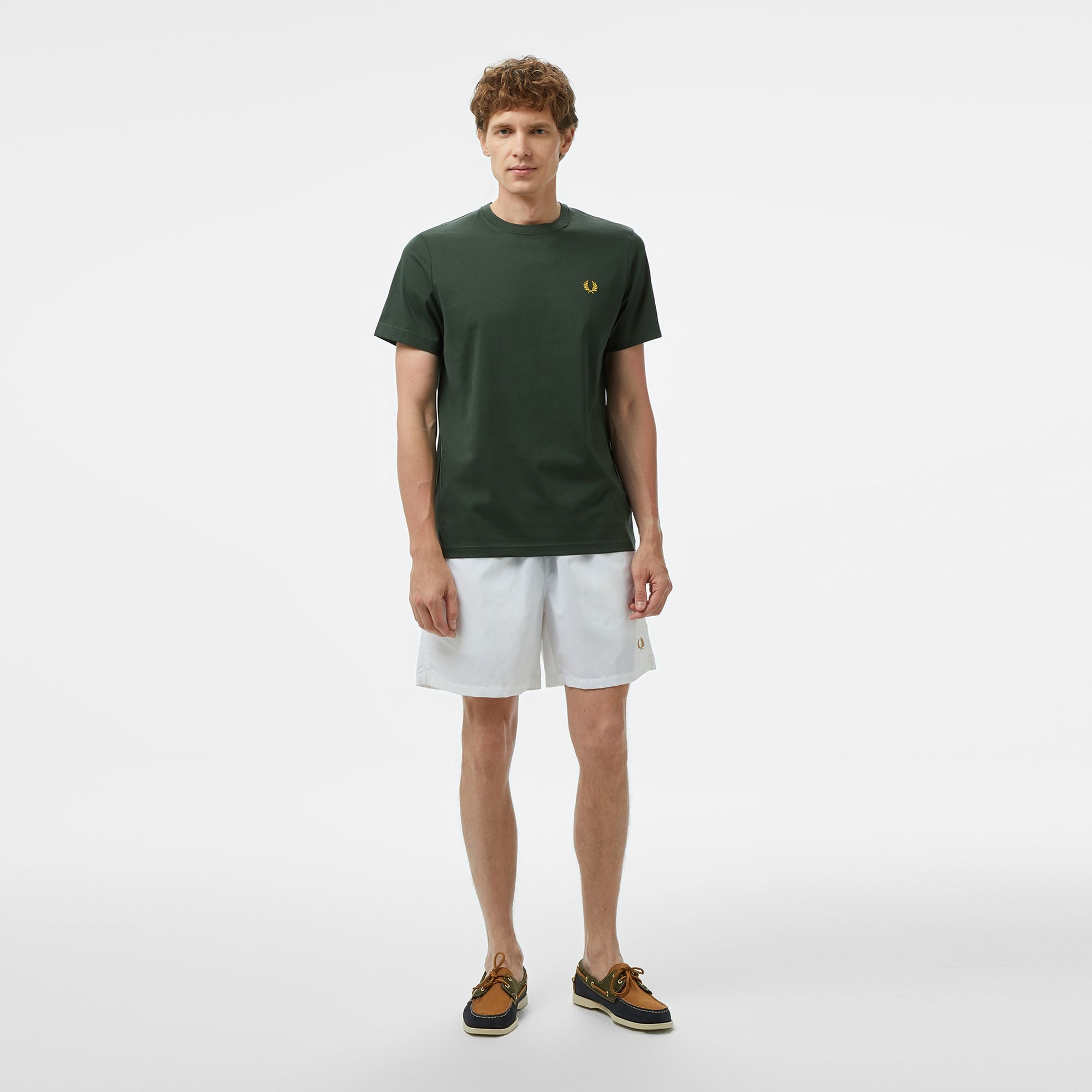 Fred Perry Crew Neck Erkek Yeşil T-Shirt