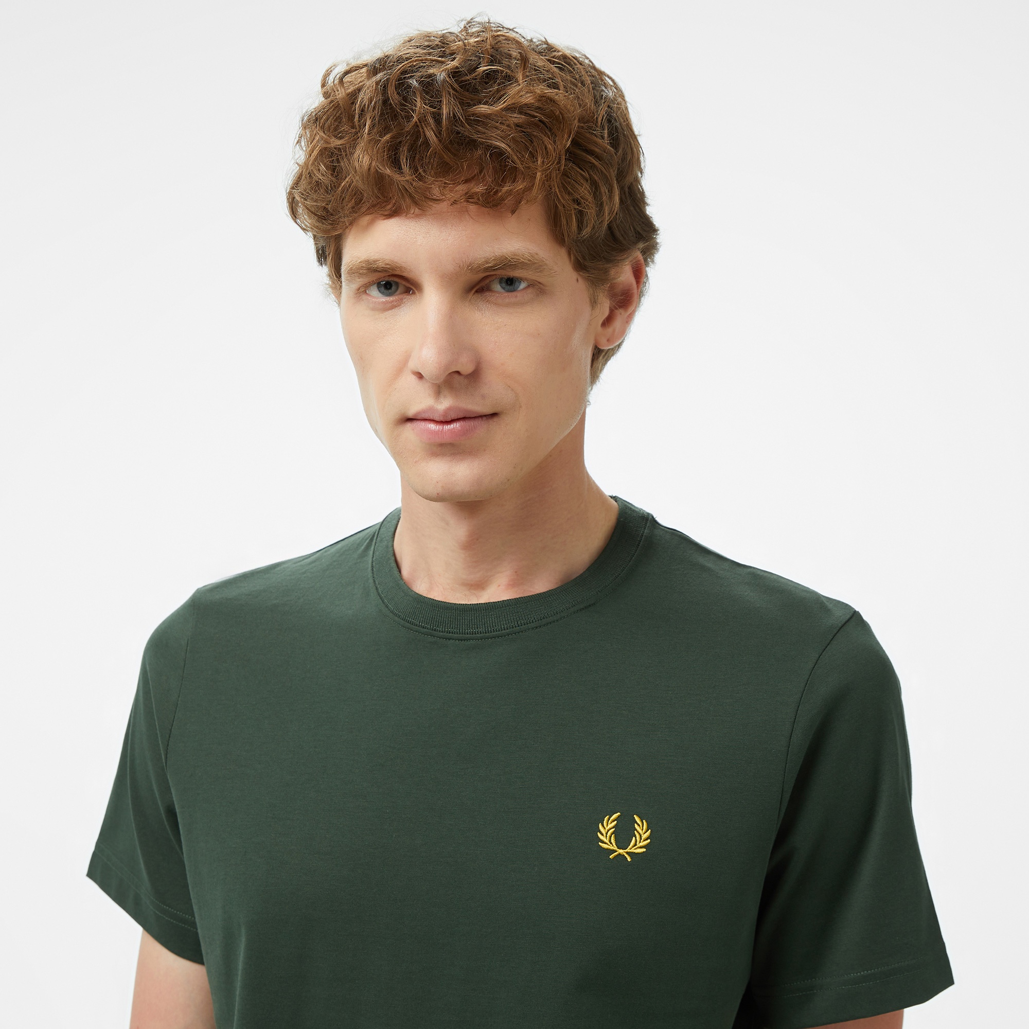 Fred Perry Crew Neck Erkek Yeşil T-Shirt
