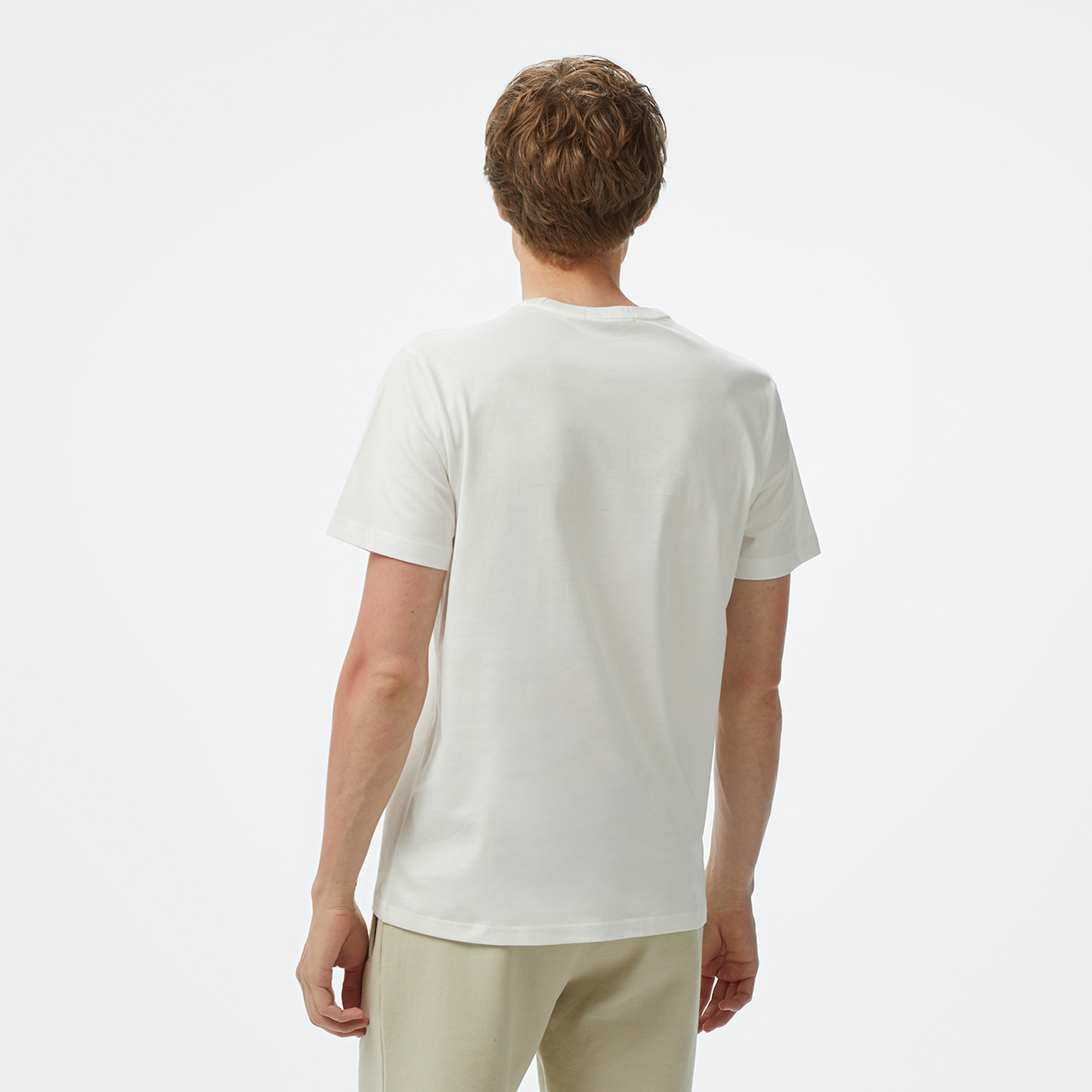 Fred Perry Crew Neck Erkek Beyaz T-Shirt