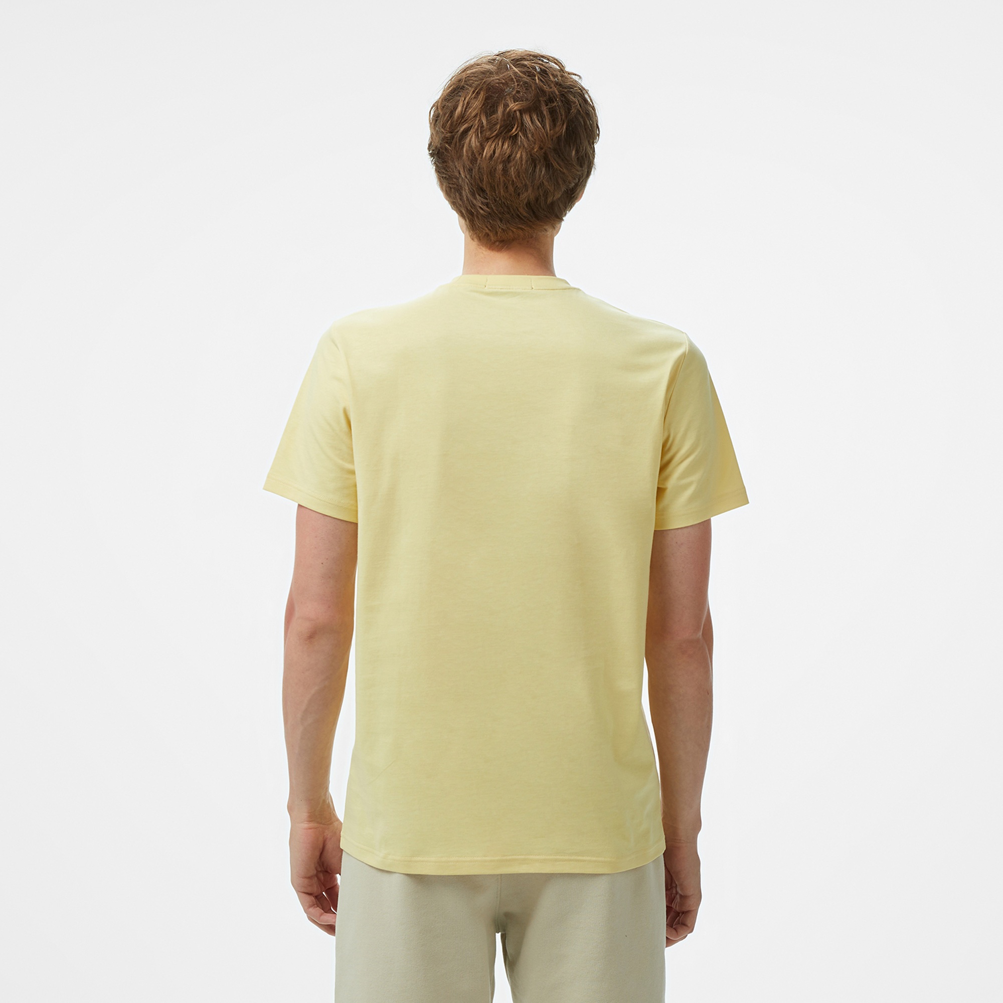 Fred Perry Flocked Laurel Wreath Gra Erkek Sarı T-Shirt