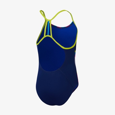  Speedo Placement Lane Line Back Çocuk Lacivert Mayo