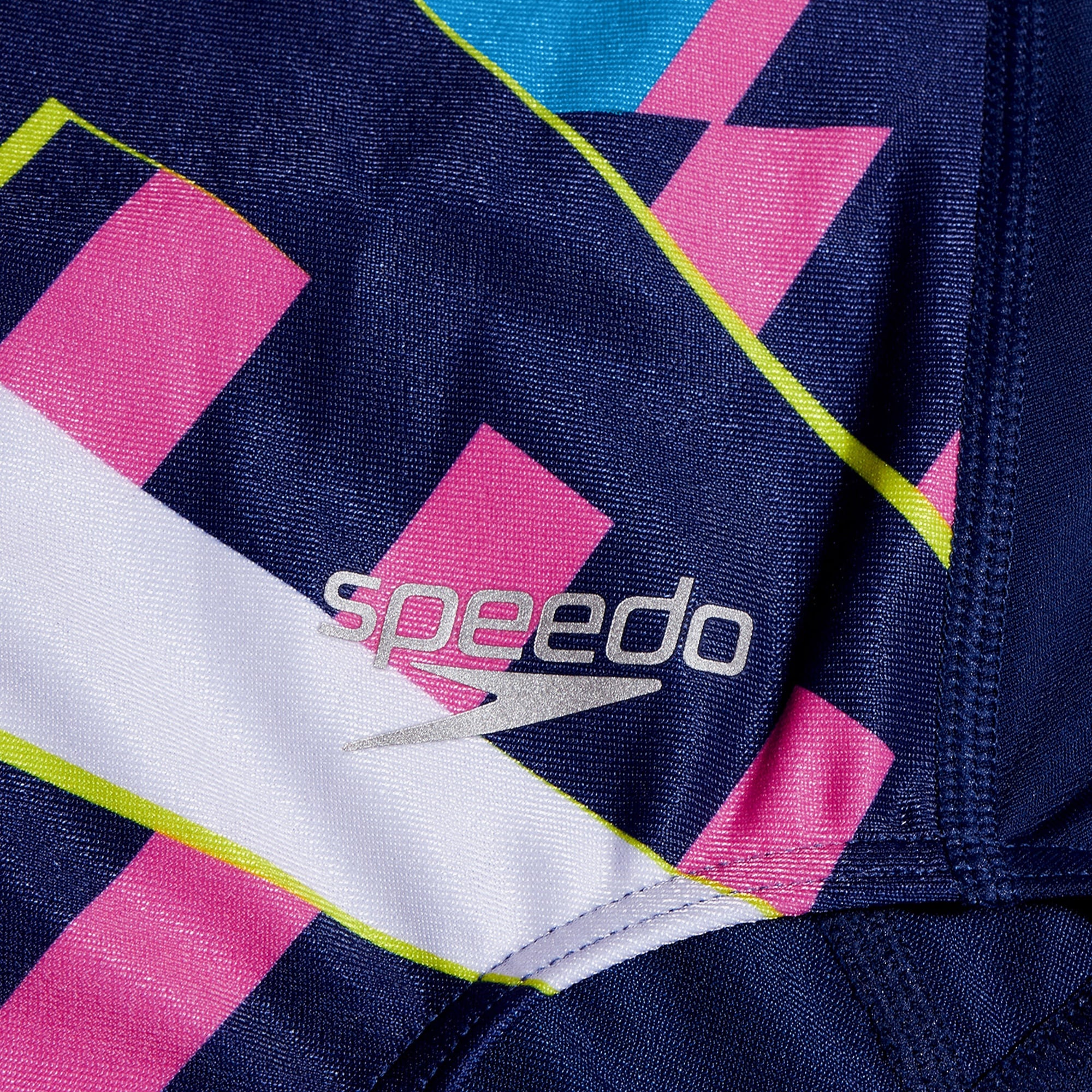 Speedo Placement Lane Line Back Çocuk Lacivert Mayo