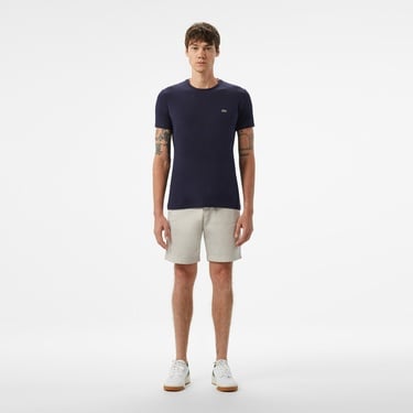  Lacoste Erkek Slim Fit Bisiklet Yaka Lacivert T-Shirt
