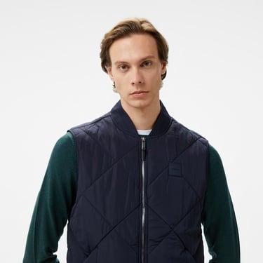  Calvin Klein Diamond Quilt Vest Erkek Lacivert Yelek