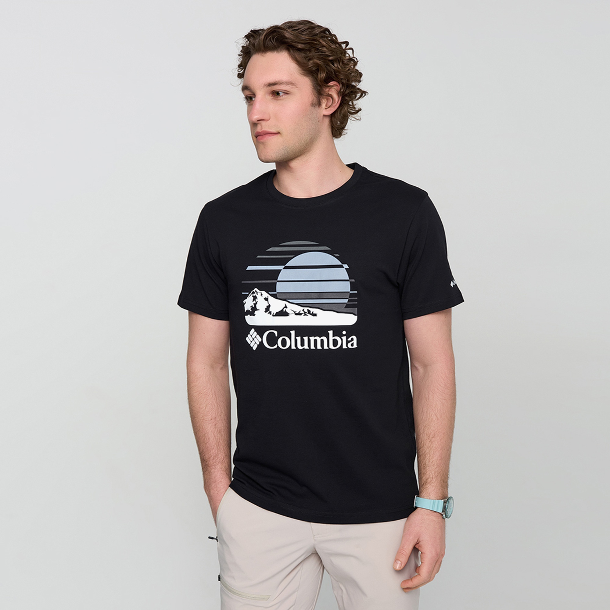 Columbia Csc M Peaceful Perspective Erkek Siyah T-Shirt