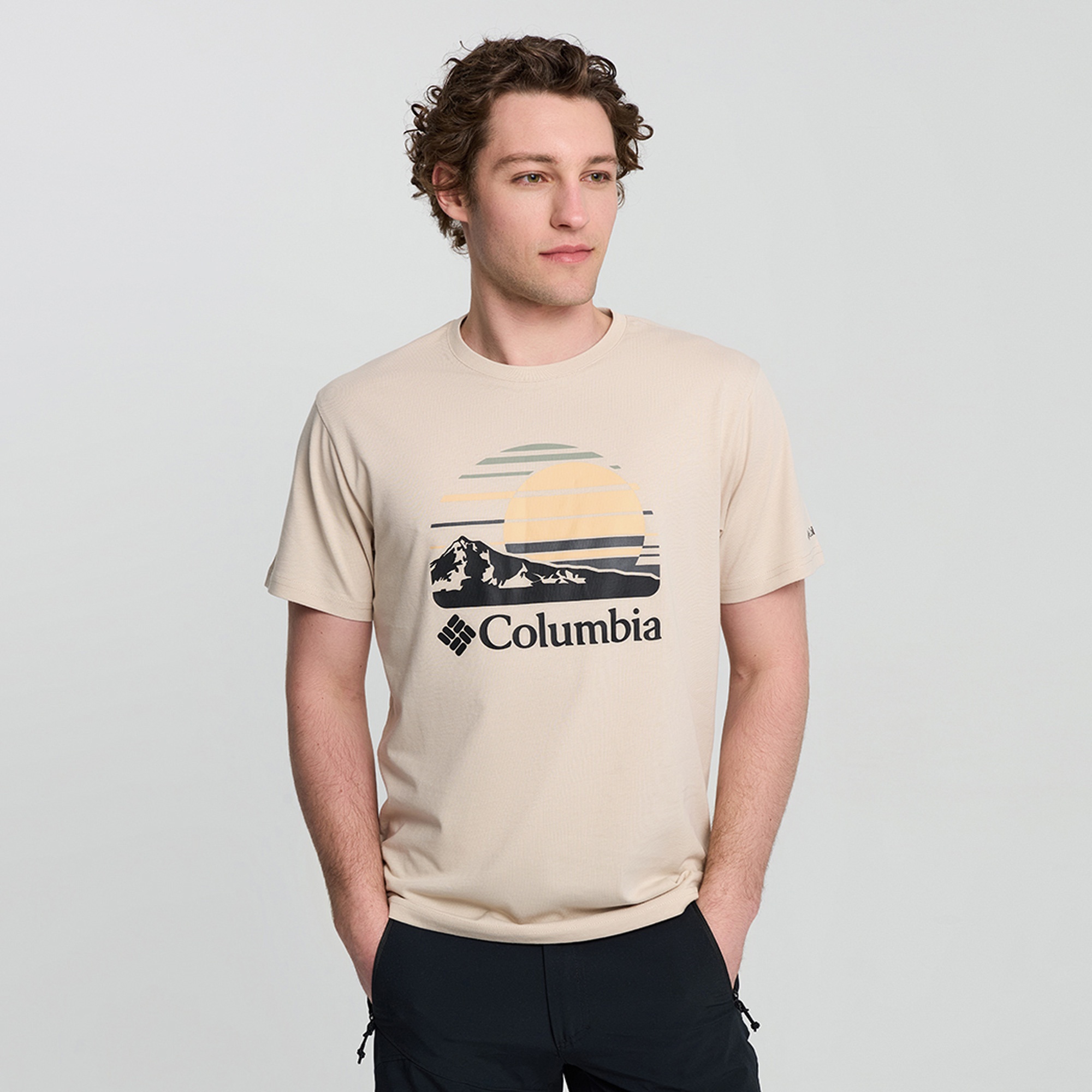 Columbia Csc Peaceful Perspective Erkek Bej T-Shirt