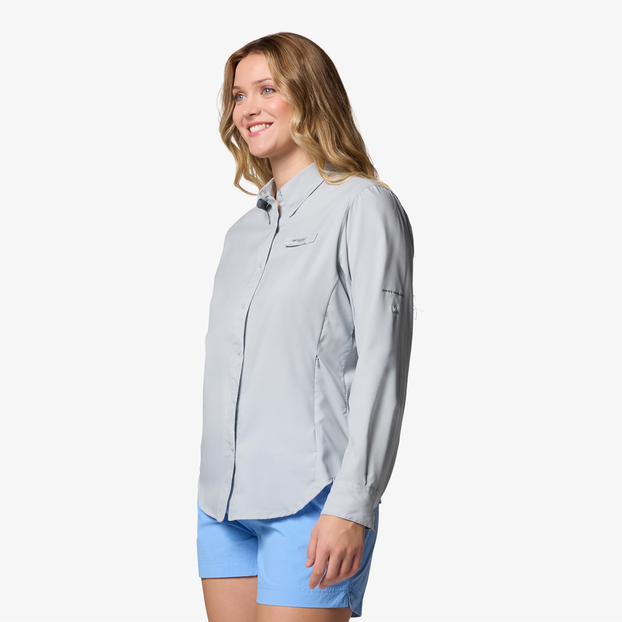 Columbia Womens Tamiami Kadın Gri Gömlek