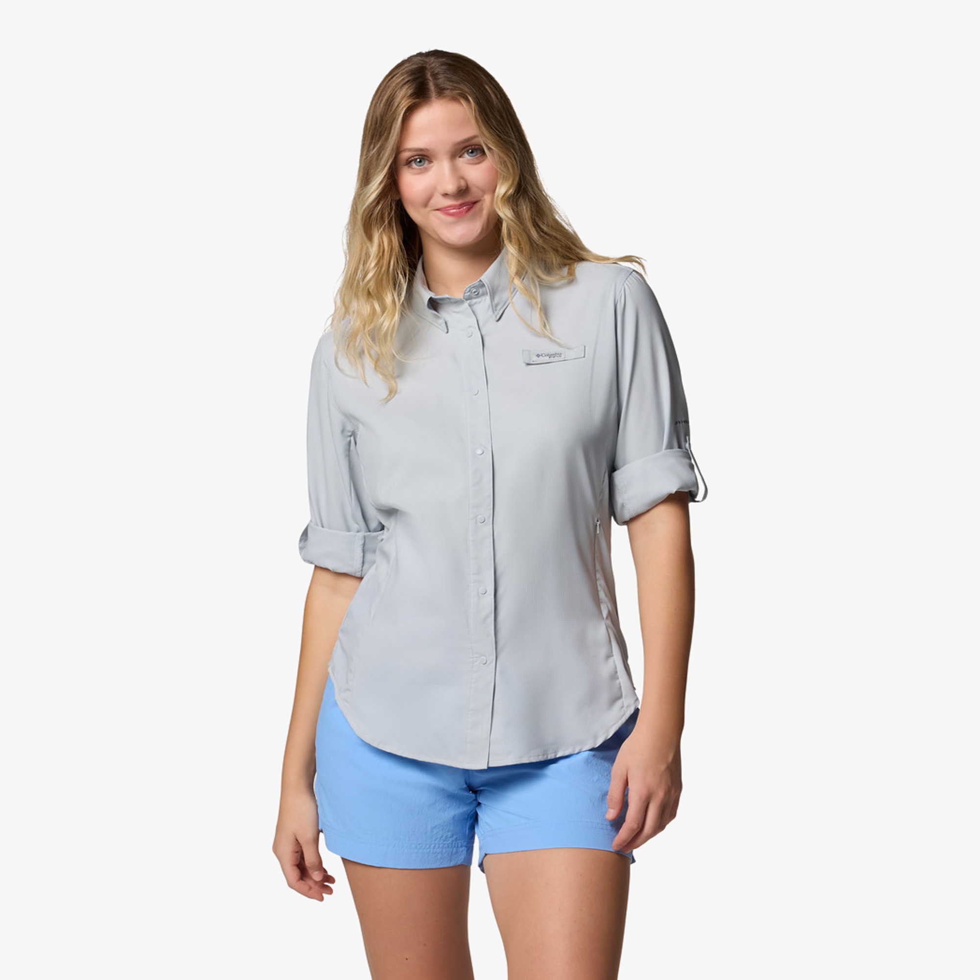 Columbia Womens Tamiami Kadın Gri Gömlek