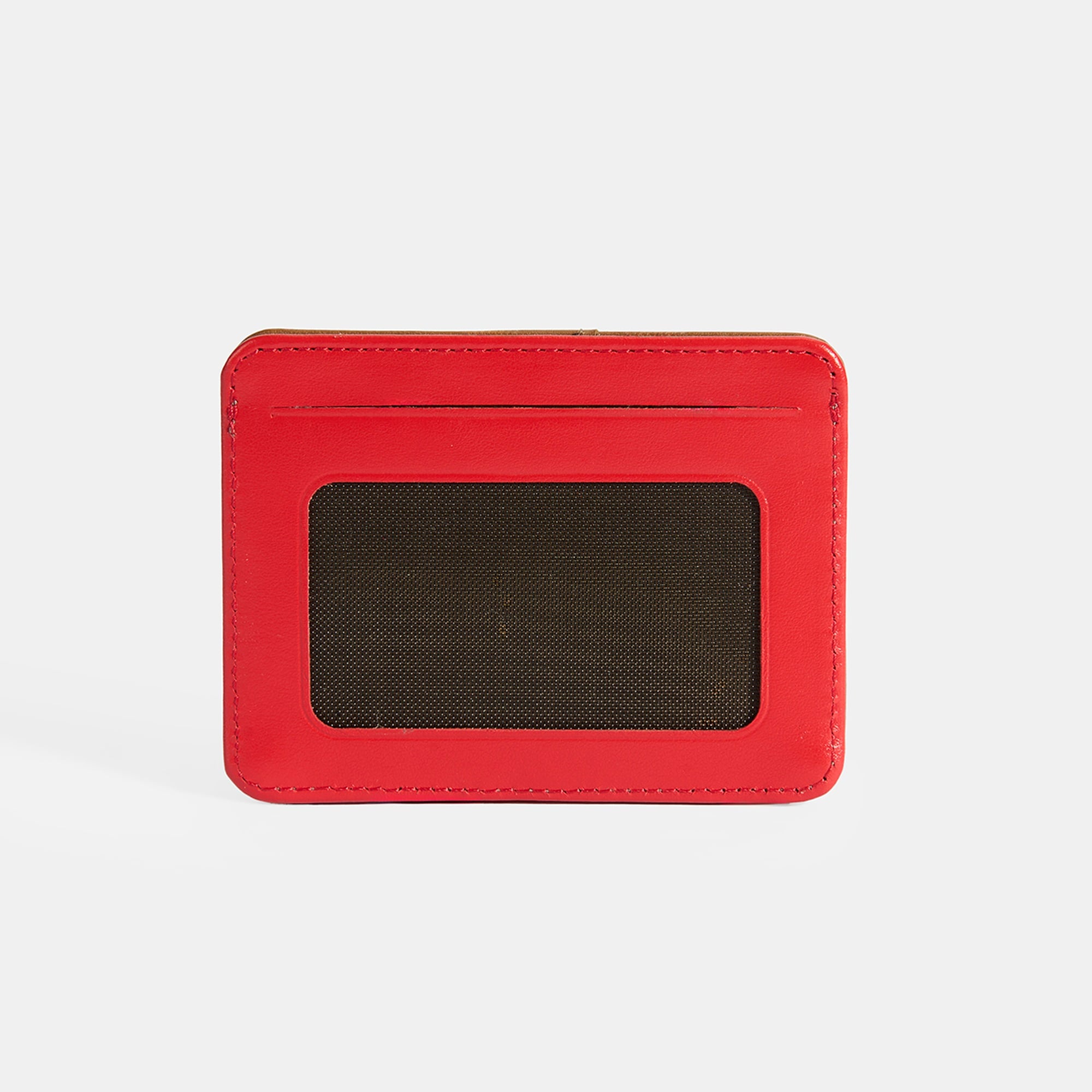 Kadın Kırmızı Deri Kartlık