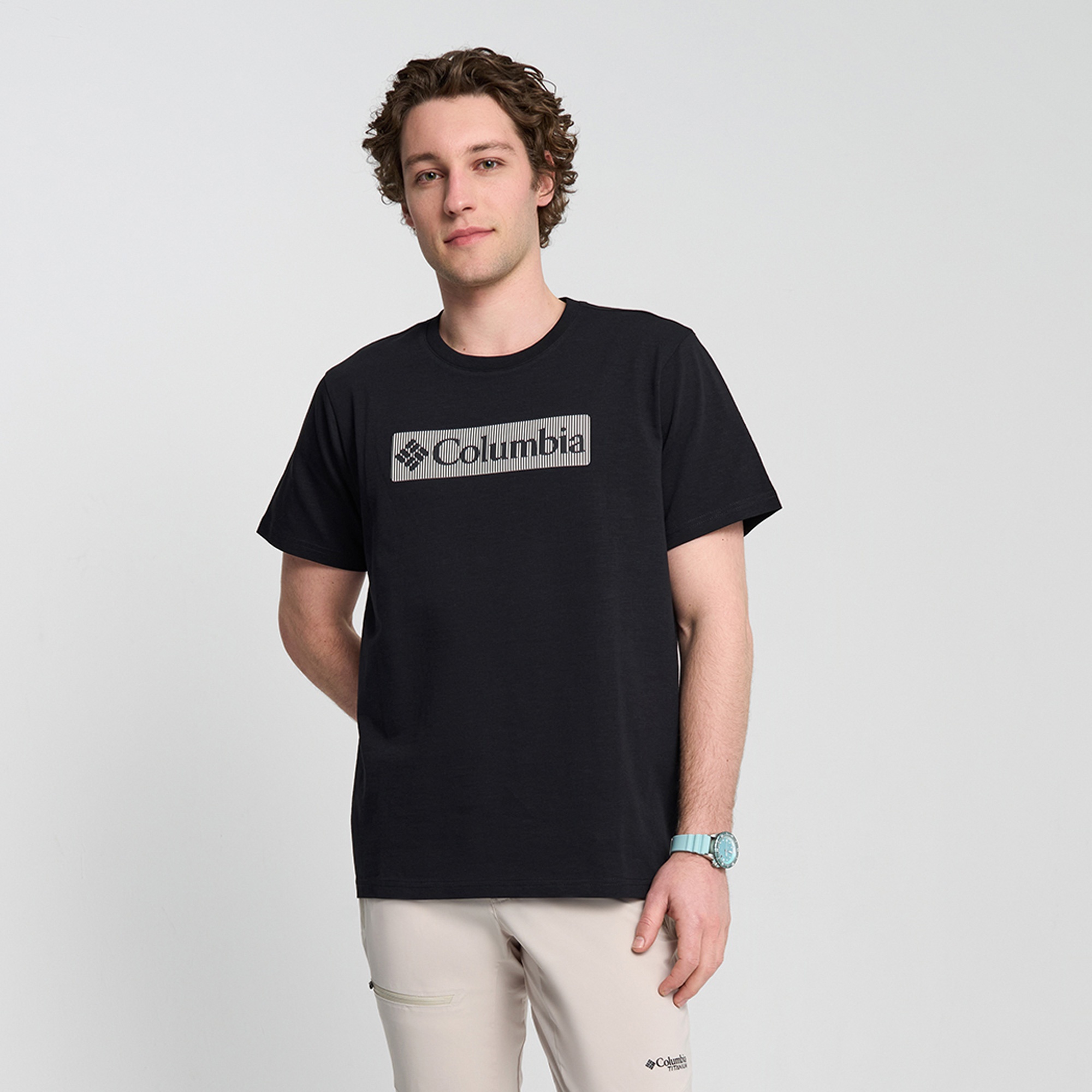 Columbia Csc Comfort Columbia Shadow Erkek Siyah T-Shirt