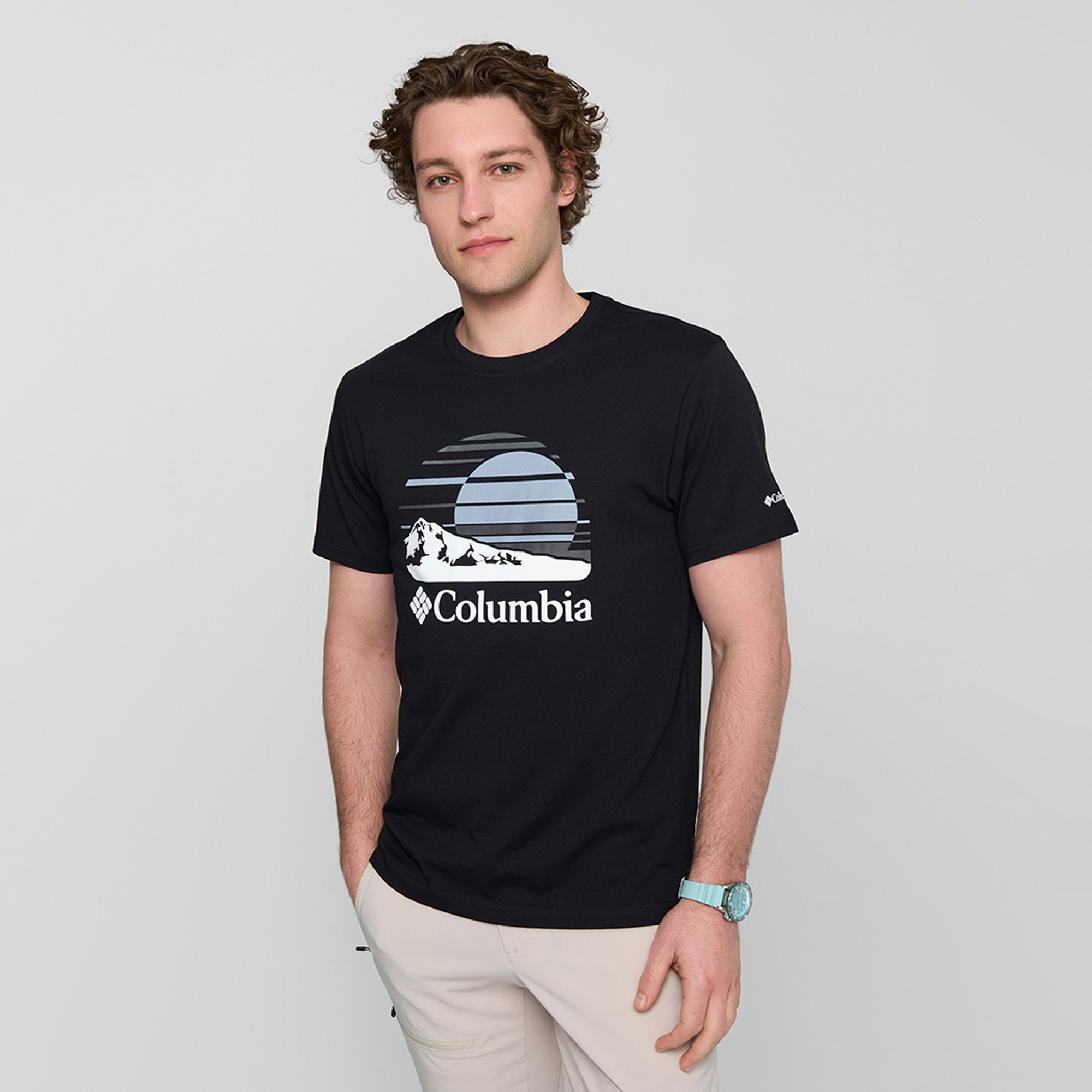 Columbia Csc M Peaceful Perspective Erkek Siyah T-Shirt