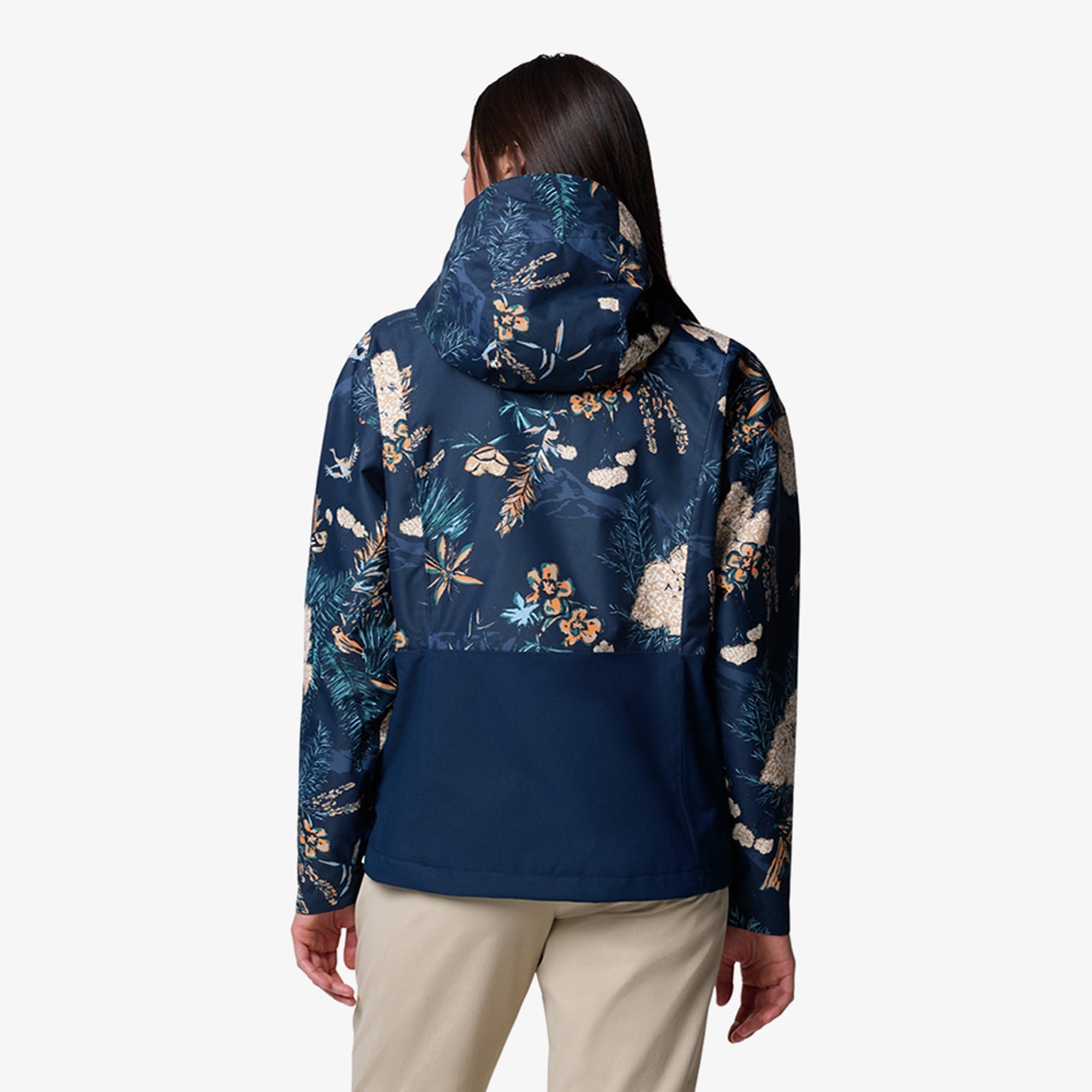 Columbia Hikebound Printed Kadın Lacivert Yağmurluk