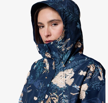  Columbia Hikebound Printed Kadın Lacivert Yağmurluk