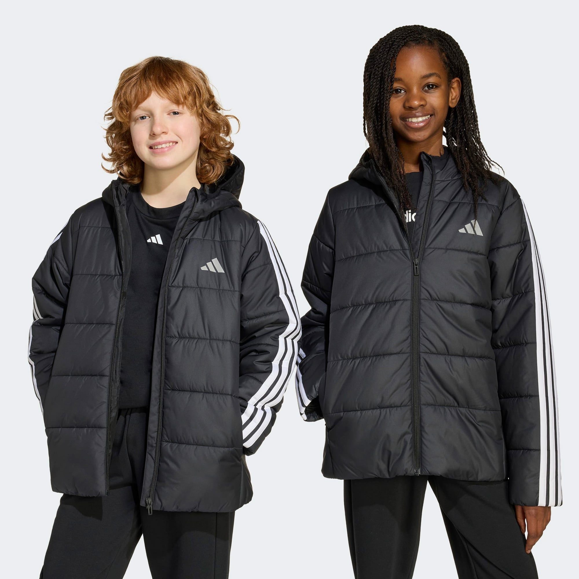 adidas Junior Essentials 3-Stripes Çocuk Siyah Mont