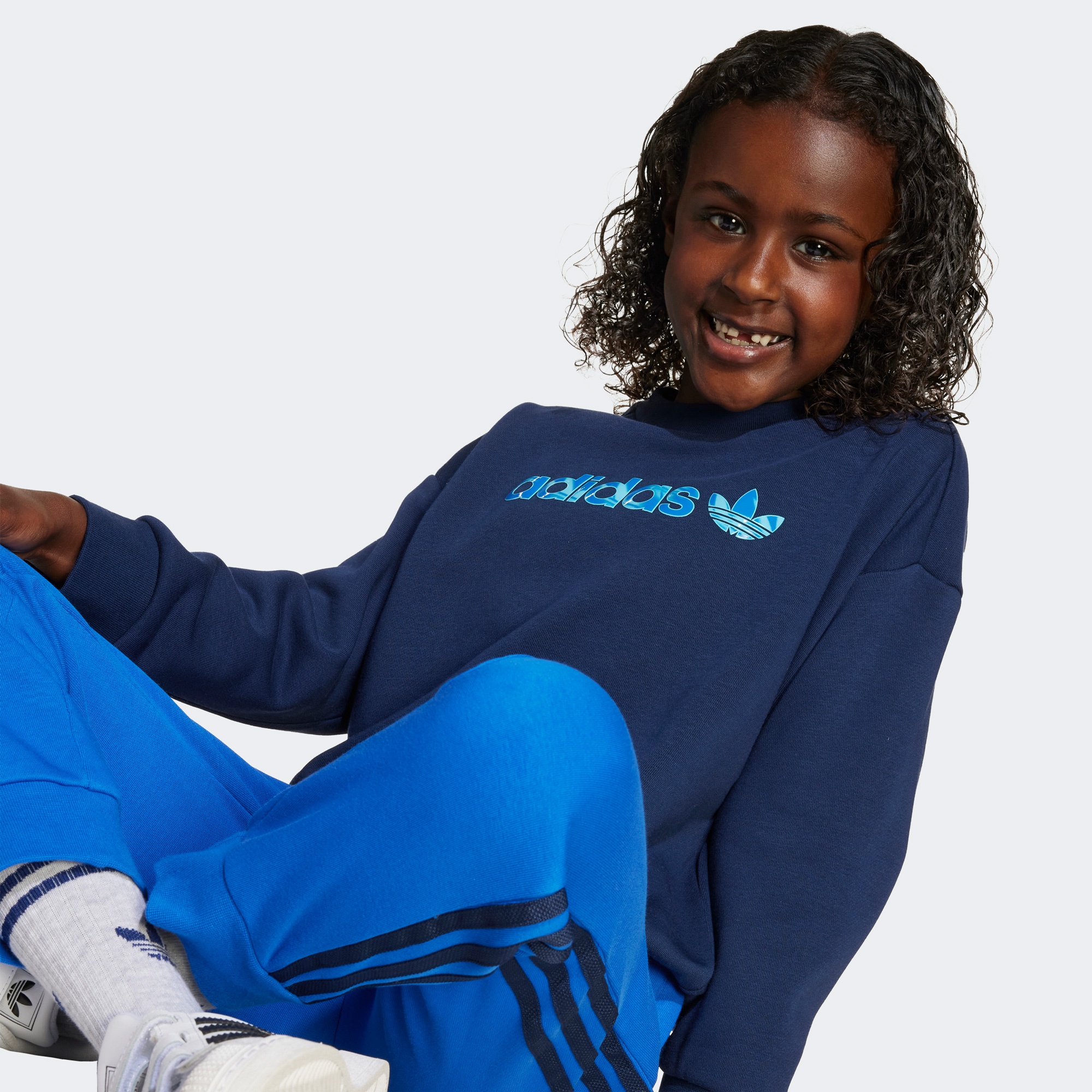 adidas Crew Set Çocuk Lacivert Eşofman Takımı