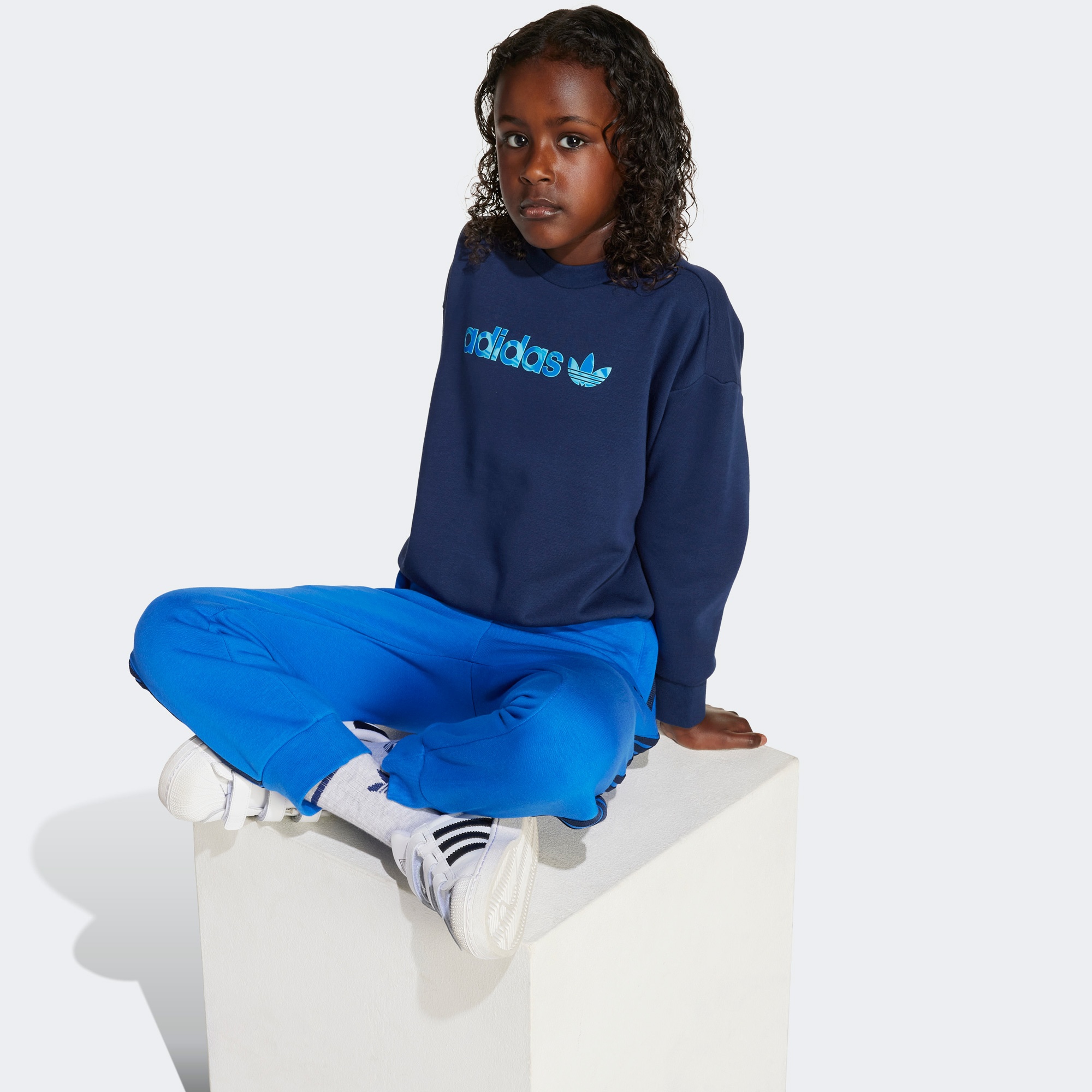 adidas Crew Set Çocuk Lacivert Eşofman Takımı