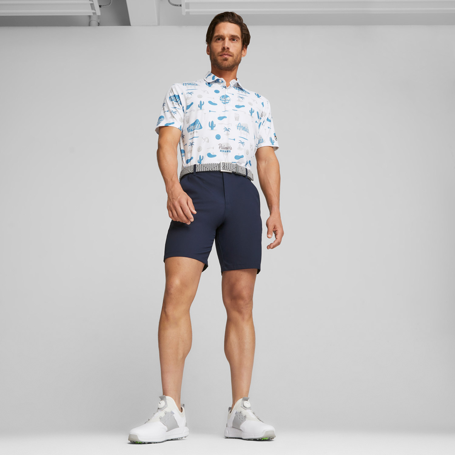  Puma Arnold Palmer's Place Erkek Beyaz Golf Polo T-Shirt