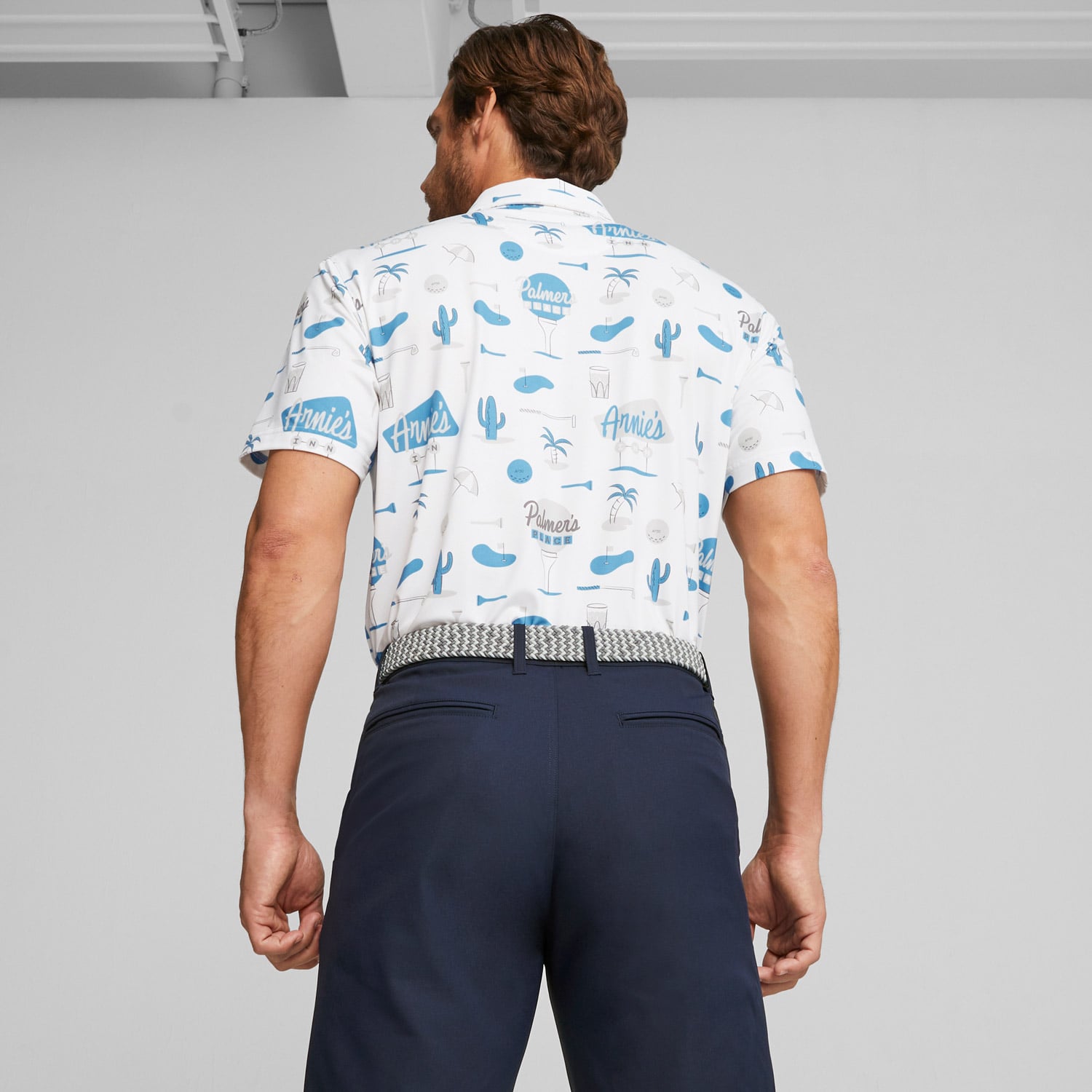  Puma Arnold Palmer's Place Erkek Beyaz Golf Polo T-Shirt