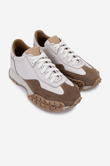  Valmenti Erkek Hakiki Deri Bej Sneakers & Spor Ayakkabı