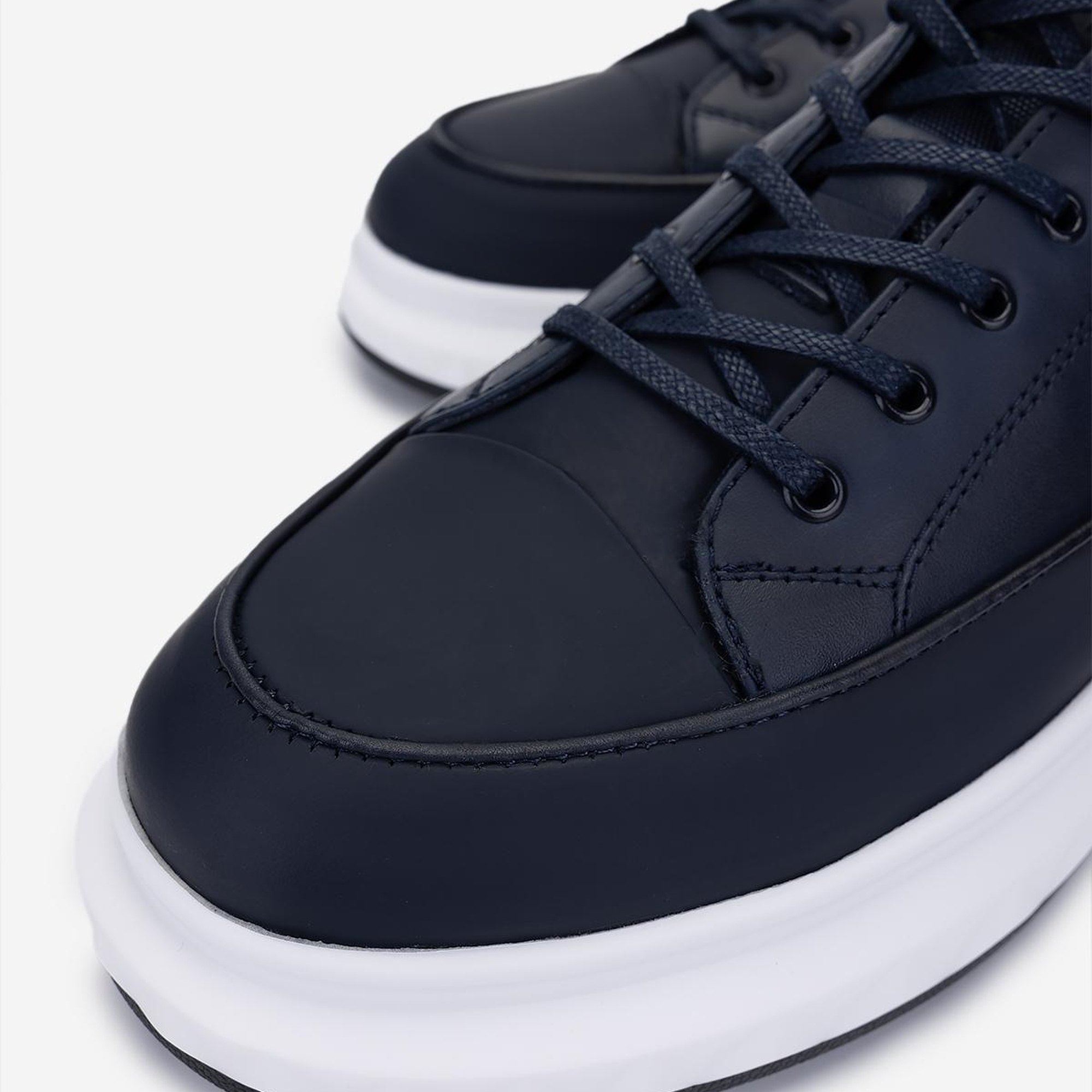 Valmenti Erkek Hakiki Deri Lacivert Casual Ayakkabı