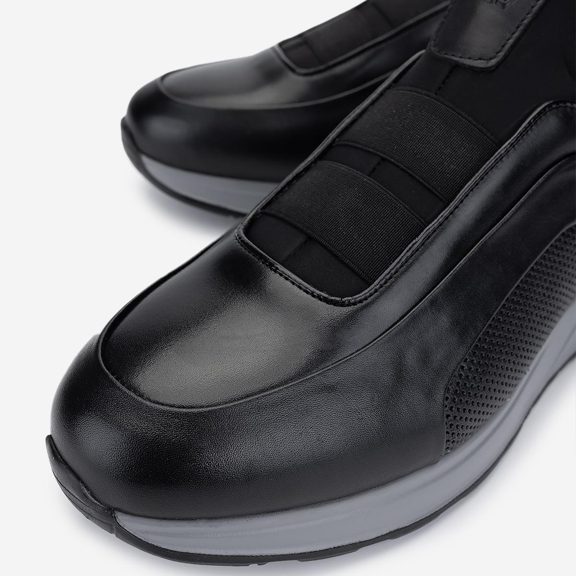 Valmenti Erkek Hakiki Deri Siyah Sneakers & Spor Ayakkabı